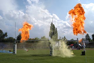 Bühnenfeuerwerk im Außenbereich